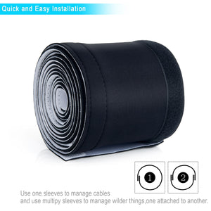 Meersee 3 Metri Guaina per Cavi in Neoprene Flessibile Organizzatore... - Ilgrandebazar