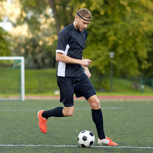 Carica l&#39;immagine nel visualizzatore di Gallery, 4 Pezzi Spesse Fasce Elastico Non Scivolo Fasce per Capelli da Sport per Donne e Uomini, Nero e Grigio