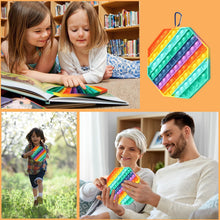 Carica l'immagine nel visualizzatore di Gallery, Fettinow Pop It Grande Fidget Toy - Giocattolo Antistress Push Pop Grande - Pop It Gigante Arcobaleno in Silicone di Alta qualità