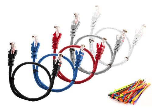 MultiCables 3m Ethernet Cat5E Cavi di Rete UTP con Spina 3 meter, 5 Pezzi - Ilgrandebazar