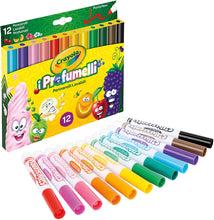 Carica l&#39;immagine nel visualizzatore di Gallery, CRAYOLA PROFUMELLI-Pennarelli Lavabili e Profumati per Bambini a Punta Grossa, per Scuola e Tempo Libero, 12 Colori, Assortiti, Pezzi, 58-8337