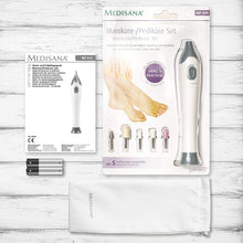 Carica l&#39;immagine nel visualizzatore di Gallery, Medisana MP 810 Set per Manicure e Pedicure Elettrica con 5 Accessori per La Cura delle Unghie, per Unghie, Cuticole e Calli
