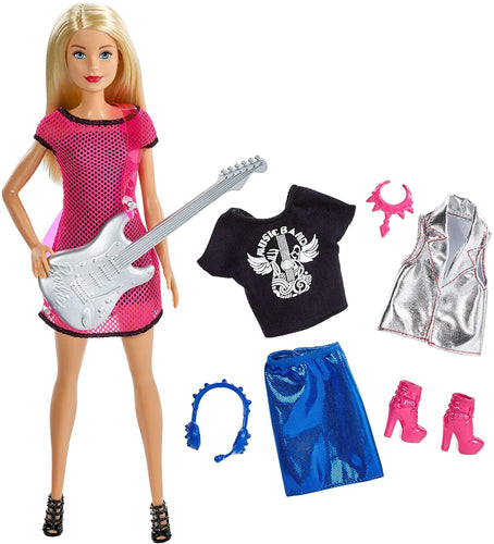 Barbie Musicista, Bambola Bionda con Chitarra e Accessori, Giocattolo per Bambini 3+ Anni, GDJ34