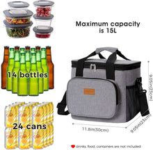 Carica l&#39;immagine nel visualizzatore di Gallery, Lifewit 15L Borsa Termica Manutenzione di Freddo e Caldo per 15L, Grigio - Ilgrandebazar