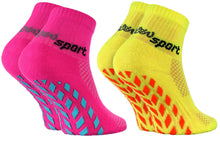 Carica l&#39;immagine nel visualizzatore di Gallery, Rainbow Socks - Ragazza Ragazzo Neon Calze Sportive Antiscivolo - 2 paia -... - Ilgrandebazar