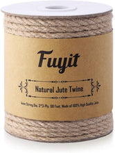 Carica l'immagine nel visualizzatore di Gallery, Fuyit Corda Canapa 4mm, 98 Piedi Naturale Biodegradabile Spago Juta per Fiorai, Artigianato Artistico, Decorazione, Imballaggio, Giardino