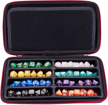 Carica l'immagine nel visualizzatore di Gallery, SIQUK Custodia per Dadi DND Scatola per Dadi e Vassoio con Fessura Rimovibile Supporto per Organizer per Dadi con Maniglia per DND e Altri Giochi da Tavolo Rpg, Rosso