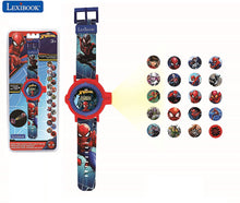 Carica l'immagine nel visualizzatore di Gallery, Lexibook Schermo Digitale per Orologio a proiezione regolabile-20 Immagini Spider-Man-per Bambini/Ragazzi-Rosso e Blu