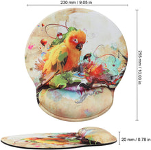 Carica l'immagine nel visualizzatore di Gallery, Jahosin, tappetino per mouse con supporto per il polso, ergonomico in memory foam, base in gomma antiscivolo per computer e ufficio (25 x 23 cm) 25x23 uccello