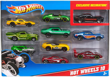 Carica l&#39;immagine nel visualizzatore di Gallery, Hot Wheels-54886 Set Macchinine da 10 Veicoli in Scala 1:64, con Decorazioni Mozzafiato, da Collezionare, Single, 54886 10 Veicoli Single
