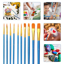 Carica l&#39;immagine nel visualizzatore di Gallery, 10 PCS Pennelli per Dipingere, Pennelli per Pittura, Nylon Pennelli Pittura Acrilica, Pennelli per Dipingere Bambini, Pennello Acrilico Pennelli Pittura Olio per Acquerello Guazzo Pittura Olio