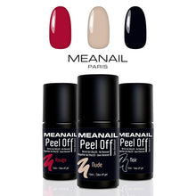 Carica l&#39;immagine nel visualizzatore di Gallery, MEANAIL Smalto Semipermanente • 3 in 1 Peel Off • 3 Rosso, Nude, Nero - Ilgrandebazar