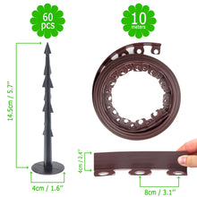 Carica l&#39;immagine nel visualizzatore di Gallery, Bordura per aiuole Marrone Chrispol System - lunghezza 10 10 metri, - Ilgrandebazar