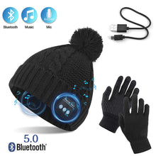 Carica l&#39;immagine nel visualizzatore di Gallery, TAGVO Bluetooth V5.0 Beanie con Guanti Touchscreen Set, addensata Inverno... - Ilgrandebazar
