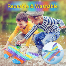 Carica l'immagine nel visualizzatore di Gallery, VOFOLEN Grande Push Bubble Sensory Fidget Giocattoli, Gigante Pop Push Gigantesco Antistress, Grande Farfalla Viola Arcobaleno Estrusione Bolla Giocattoli Sensoriali Educativi Estrusione per Bambini