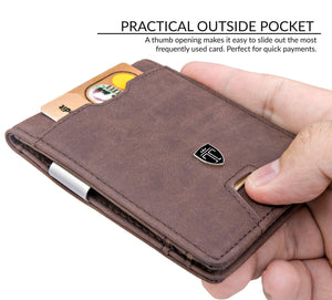 TRAVANDO ® Portafoglio uomo piccolo con protezione RFID "TORINO" Porta carte... - Ilgrandebazar