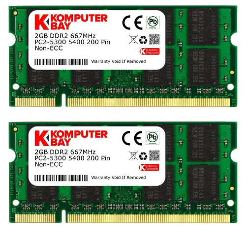 Komputerbay 4GB 2X 2GB DDR2 667MHz PC2-5300 PC2-5400 667 (2X 2GB) - Ilgrandebazar