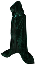 Carica l'immagine nel visualizzatore di Gallery, VGLOOKO Full Length Hooded Robe Cloak Long Velvet Cape Cosplay Costume 59"...
