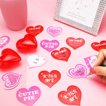 Carica l&#39;immagine nel visualizzatore di Gallery, 24 Pezzi Ornamenti per Cuori in Plastica Traslucida di San Valentino... - Ilgrandebazar
