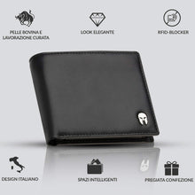 Carica l&#39;immagine nel visualizzatore di Gallery, SPARTANO Portafoglio da Uomo in Vera Pelle - con Protezione RFID,... - Ilgrandebazar