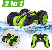 Carica l'immagine nel visualizzatore di Gallery, ANTAPRCIS 2 in 1Macchina Telecomandata Anfibia, 2.4GHz 4WD Ruotare a 360° Anfibio Impermeabile Stunt RC Car, Guidare su Entrambi i Lati , Giocattolo di Compleanno per Bambini di 6-12 Anni
