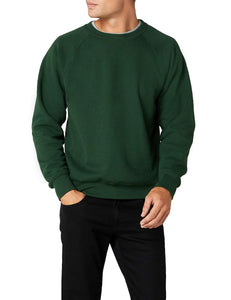 Fruit of the Loom Raglan Sweatshirt, Felpa Uomo, Nero (Black), Medium - Ilgrandebazar