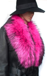 Chic Vibe sciarpa in pelliccia sintetica, con cappuccio e volpe...