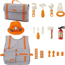 Carica l'immagine nel visualizzatore di Gallery, tumama Kit di attrezzi per bambini e bambini Giocattoli di costruzione Finta per bambini Martello Cacciavite Borsa per attrezzi fai da te Trapano Gioco di ruolo Ragazzi Ragazze Compleanno per 3 o più