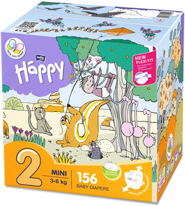 Bella Baby Happy - 156 Pannolini taglia 2 3-6kg