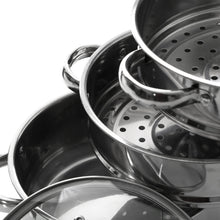 Carica l&#39;immagine nel visualizzatore di Gallery, Premier Housewares 408129 Pentola a Vapore con 28 x 22 x 25 cm, Argento