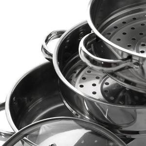 Premier Housewares 408129 Pentola a Vapore con 28 x 22 x 25 cm, Argento