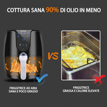 Carica l&#39;immagine nel visualizzatore di Gallery, VPCOK Friggitrice ad Aria Calda con 6 Diversi Programmi di Cottura, Friggitrice ad Aria Senza Olio, Air Fryer Multifunzione 3,5 L, 1500 W Airfryer con LED Touch Screen Senza BPA&amp;PFOA
