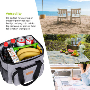 Lifewit 15L Borsa Termica Manutenzione di Freddo e Caldo per 15L, Grigio - Ilgrandebazar