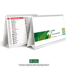 Carica l&#39;immagine nel visualizzatore di Gallery, Calendario da Tavolo 2024 con Feste Settimane Lune e Santi con Numeri Grandi - Calendario 2024 da scrivania - Calendario ECOLOGICO 100% Certificato FSC® - 1 PZ