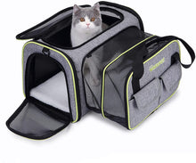 Carica l&#39;immagine nel visualizzatore di Gallery, DADYPET Trasportino Morbido per Cani e Gatti, Morbidi e Pieghevoli con tappeti di Lana per Viaggi in Aereo/Auto/Treno (44,5 * 33 * 28 cm)