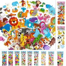 Carica l&#39;immagine nel visualizzatore di Gallery, Adesivi bambini stickers bambini attacca stacca,450+ Adesivi 3D sticker stickers aesthetic stickers bambini adesivi viso Adesivi per Regali Inclusi Animali per Bambini Adulti(18 Fogli)