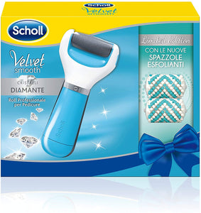 Scholl Velvet Smooth Roll per Pedicure, con Spazzole Esfolianti, Edizione Limitata