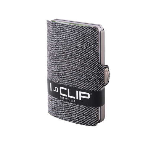 I-CLIP ® Portafoglio Jeans Grigio (Disponibile In 2 Versioni) - Ilgrandebazar