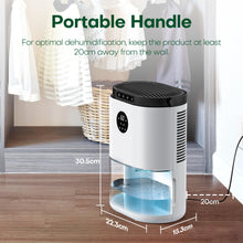 Carica l'immagine nel visualizzatore di Gallery, CONOPU DH-CS02 Deumidificatore Portatile, 2300 ml, Per Camera da Letto, Sbrinamento Automatico, Spegnimento Automatico, Controllo dell'umidità in 3 Modalità, Bianco