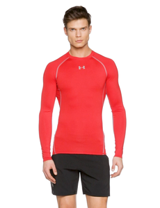 Under Armour - UA HG LS, Maglia A Maniche L, Nero (Black/Steel 001) - Ilgrandebazar