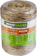 Carica l'immagine nel visualizzatore di Gallery, Windhager Cordoncino Iuta, Filo di Legatura, Naturale, 4 mm x 50 m, 06158, Beige