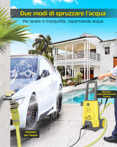 oasser Idropulitrice Elettrica ad Alta Pressione 1400W 125 Bar 380L/H,... - Ilgrandebazar