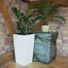Carica l&#39;immagine nel visualizzatore di Gallery, Prosper Plast Vaso da Fiori Urbi in plastica con 26.5x26.5x50 cm, White - Ilgrandebazar