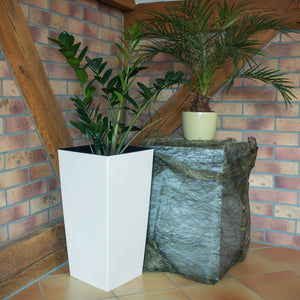 Prosper Plast Vaso da Fiori Urbi in plastica con 26.5x26.5x50 cm, White - Ilgrandebazar