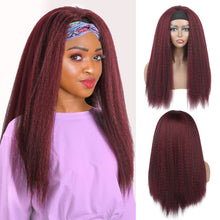 Carica l'immagine nel visualizzatore di Gallery, YEBO Parrucca diritta crespa per capelli 24 pollici per donne nere Parrucca lunga diritta con fascia nera Capelli sintetici ad alta temperatura Capelli lisci setosi(Tbug) T1B/BUG 24 Pollic iKinky Straight