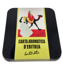 Carica l'immagine nel visualizzatore di Gallery, CASANOVA - carta d'Eritrea 72 listelli in scatola di metallo confezione regalo, cartine biologiche da bruciare profumano e purificano gli ambienti