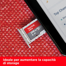 Carica l&#39;immagine nel visualizzatore di Gallery, SanDisk 256GB Ultra scheda microSDXC + adattatore SD fino a 150 MB/s con prestazioni app A1 UHS-I Class 10 U1