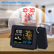 Carica l&#39;immagine nel visualizzatore di Gallery, Kalawen Orologio Proiezione Soffitto Temperatura Esterna Nero con - Ilgrandebazar
