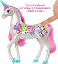 Carica l&#39;immagine nel visualizzatore di Gallery, Barbie Unicorno Pettina e Brilla, Accessorio per Bambole, Giocattolo per Bambini 3 + Anni, GFH60