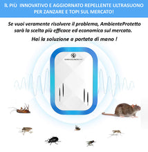 Carica l&#39;immagine nel visualizzatore di Gallery, AmbienteProtetto Antizanzare Repellente ad Ultrasuoni per Topi Insetti... - Ilgrandebazar